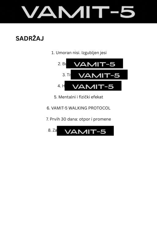 "Umoran nisi. Izgubljen jesi." - VAMIT-5 E-BOOK